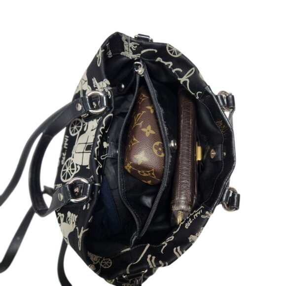 Coach Black and Cream Crossbody Bag - Picture 4 of 16